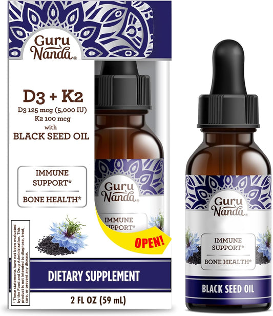 Boost your immune system with Gurunanda's Cold-Pressed Black Seed Oil! 🌿💪 #ImmuneSupport #Antioxidant #NonGMO