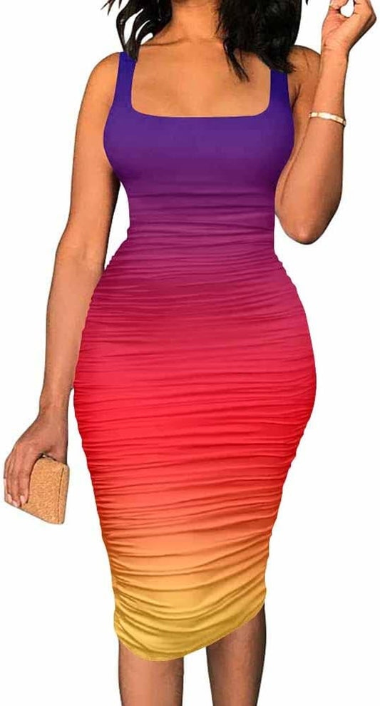 "Get ready to turn heads in this sexy bodycon midi dress! Perfect for summer parties and club nights. 💃🔥 #Fashion #PartyDress"