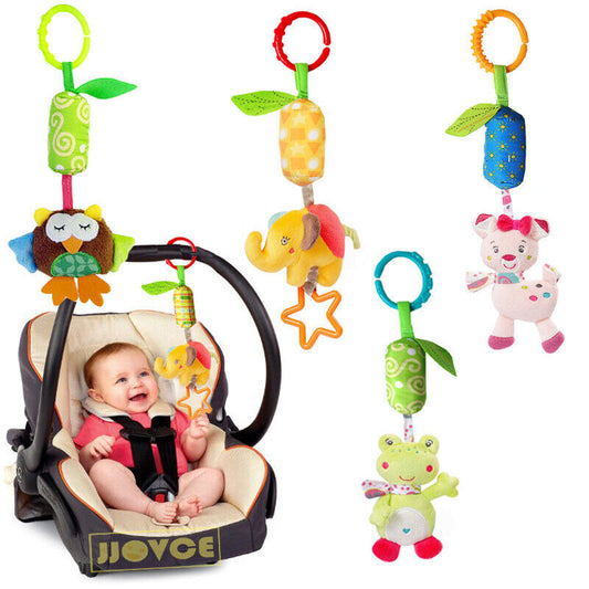 🌟🍼 Must-Have Baby Rattle Toy Set! 🎈 4 Cute Hanging Toys for Cribs, Car Seats & Strollers—Ideal for Fun Anywhere! 🚼💕 #BabyMustHaves #PlaytimeFun