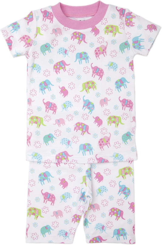 "Adorable Ele Flowers Print Toddler Pajama Set for Girls 💕🌸 #KissyKissy #ToddlerFashion"